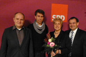 v.l.n.r.:Jörg Skibba, Sebastian Rausch, Elisabeth Alter und Jörg Vogelsänger